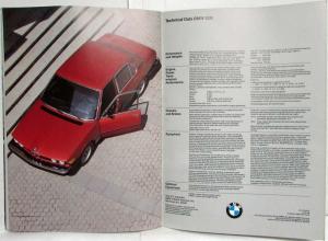 1979 BMW 528i Prestige Sales Brochure