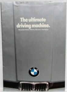 1979 BMW Ultimate Driving Machine Sales Brochure 320i 528i 733i 633CSi