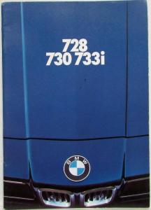 1979 BMW 728 730 733i Prestige Sales Brochure with Price Sheet - Danish Text