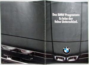 1979 BMW Programm: Es lebe der feine Unterschied Sales Brochure - German Text