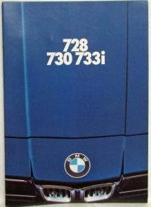 1979 BMW 728 730 733i Prestige Sales Brochure