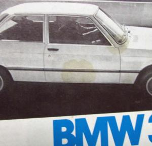 1979 BMW 320i Car and Driver January Reprint Road Test Article