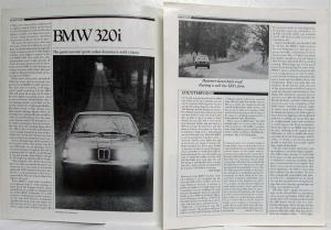 1980 BMW 320i Car and Driver March Reprint Road Test Article