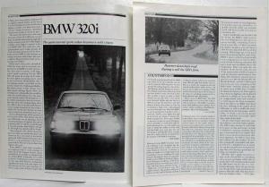 1980 BMW 320i Car and Driver March Reprint Road Test Article