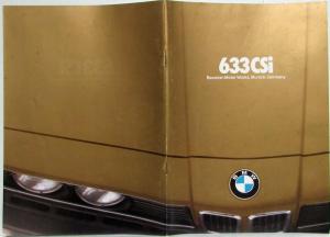 1980 BMW 633 CSi Prestige Sales Brochure