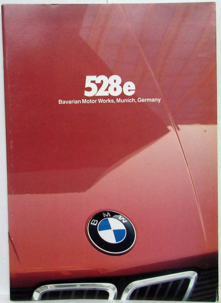 1981 BMW 528e Prestige Sales Brochure