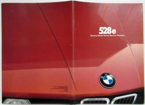 1981 BMW 528e Prestige Sales Brochure