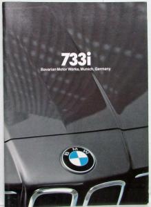 1981 BMW 733i Prestige Sales Brochure