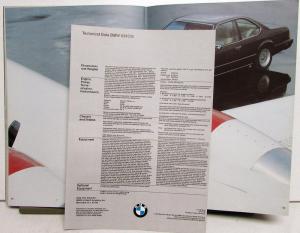 1981 BMW 633 CSi Prestige Sales Brochure