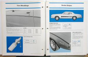 1975 Chrysler Dodge Plymouth Dealer Travel Mates Accessories Parts Book Insert