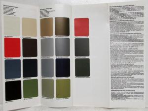 1981 BMW Color and Upholstery - Farben Polster Folder - Multi-language