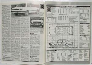 1982 BMW 316 Auto Test January Reprint Road Test Article