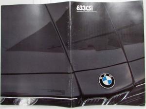 1982 BMW 633 CSi Prestige Sales Brochure