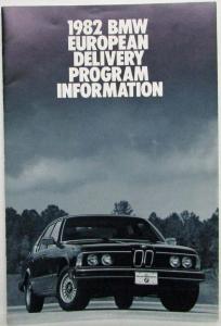 1982 BMW European Delivery Program Information Brochure