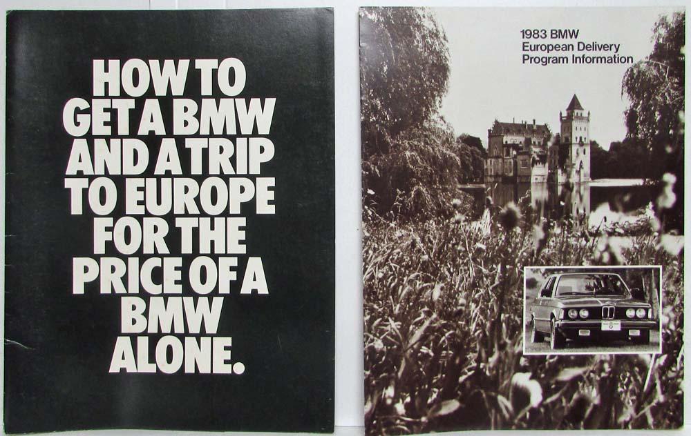 1983 BMW European Delivery Program Information Brochure and Folder