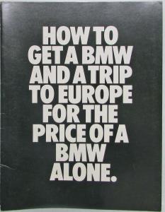 1983 BMW European Delivery Program Information Brochure and Folder