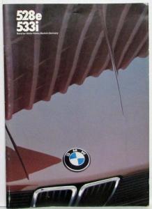 1983 BMW 528e 533i Prestige Sales Brochure