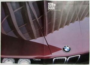 1983 BMW 528e 533i Sales Folder Poster