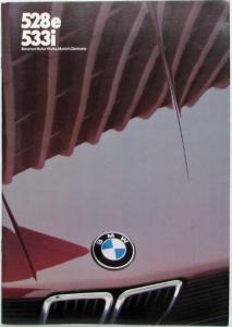 1983 BMW 528e 533i Sales Prestige Brochure