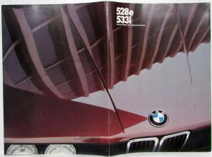 1983 BMW 528e 533i Sales Prestige Brochure