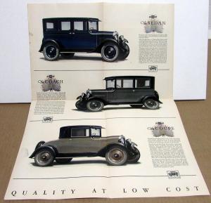 1927 Chevrolet Closed Cars Sales Brochure Landau Sedan Coach Coupe Cabriolet