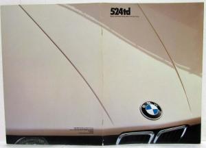 1985 BMW 524td Prestige Sales Brochure