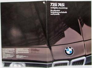 1985 BMW 735i 745i Sales Folder - German Text