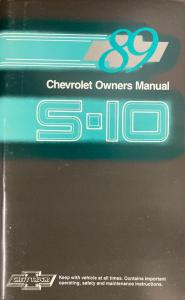 1989 Chevrolet Truck S10 Pickup Owners Manual