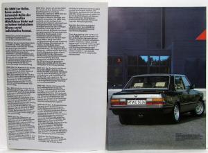 1986 BMW 518 520 525 528 535 Prestige Sales Brochure - German Text