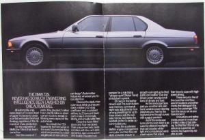 1987 BMW 735i Built on Belief that Perfection is in the Details Sales Brochure