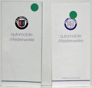 1987 BMW Alpina Auto Masterpieces Sales Folder Poster & Price List - German Text