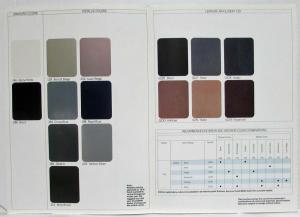 1987 BMW 735i Color and Upholstery Selections Folder