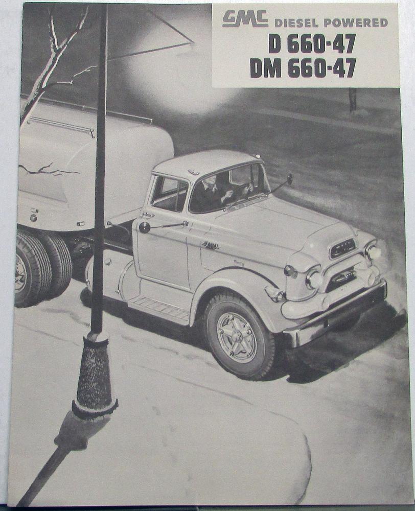 1955 GMC D & DM 660 47 Diesel Trucks Sales Brochure Folder Original
