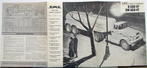 1955 GMC D & DM 660 47 Diesel Trucks Sales Brochure Folder Original