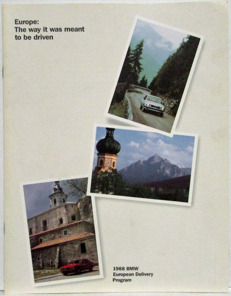 1988 BMW European Delivery Program Brochure