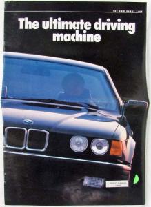 1988 BMW The Ultimate Driving Machine Oversized Sales Brochure