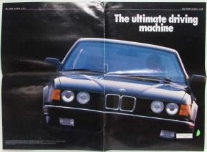 1988 BMW The Ultimate Driving Machine Oversized Sales Brochure