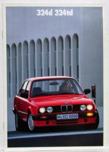 1989 BMW 324d and 324td Sales Brochure - German Text