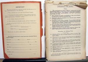 1928 1929 International Speed Truck Model SF 44 46 Dealer Parts Catalog IH MT 9A