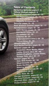 1999 BMW Accessories Update Catalog