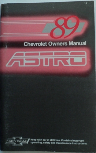 1989 Chevrolet Astro Owners Manual