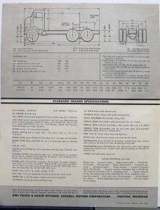 1955 GMC FW & FMW 630-50 Gas Powered COE 6 Wheeler Truck Sales Data Sheet Orig