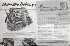 1955 1956 GMC PM 150 250 Delivery Chassis Gas Truck Sales Data Sheet Original