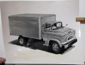 1955 GMC 350 Truck Press Photo Black White with Caption Original