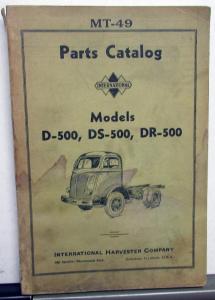 1941 International Trucks Dealer D 500 DS 500 DR 500 Parts Catalog IHC MT 49