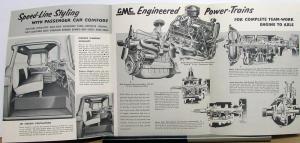 1955 GMC 250 250-8 Gas Eng Pickup Panel Platform Truck Sale Brochure Folder Orig