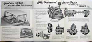 1955 GMC 450 & M 450 Trucks Gasoline Powered Sales Brochure Folder Original