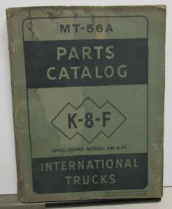 1941 42 45 1946 1947 1948 1949 International Truck Parts Catalog K-8-F & KB-8-F