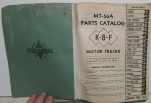 1941 42 45 1946 1947 1948 1949 International Truck Parts Catalog K-8-F & KB-8-F