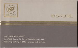1984 Buick LaSabre Owners Operators Manual Original